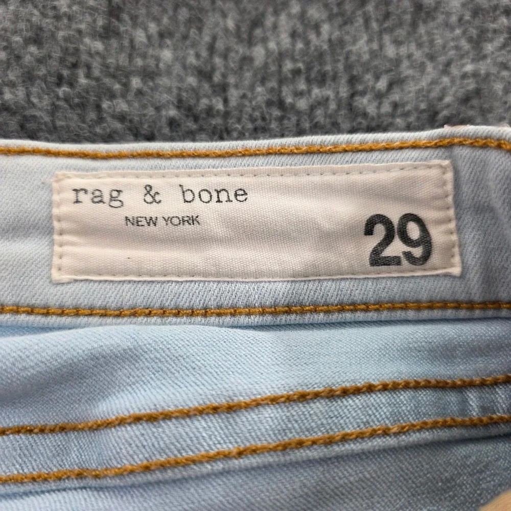 Rag & Bone Skinny Jeans Clean Chaseys Light Wash Denim 29 Blue Womens‎ USA Made